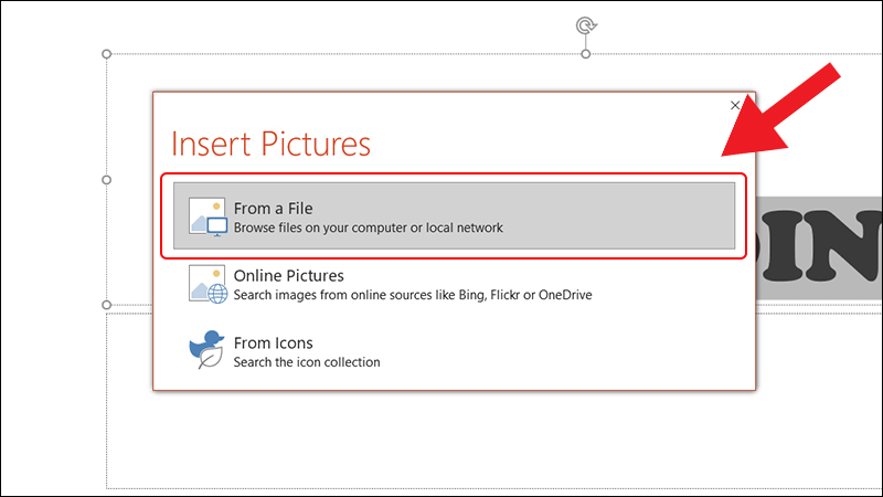 - Bước 2: Lồng gh&eacute;p h&igrave;nh v&agrave;o chữ trong PowerPoint